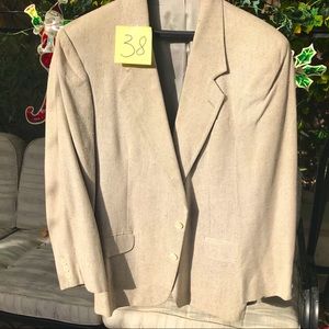 Men’s tan blazer coat suit sports jacket 38R